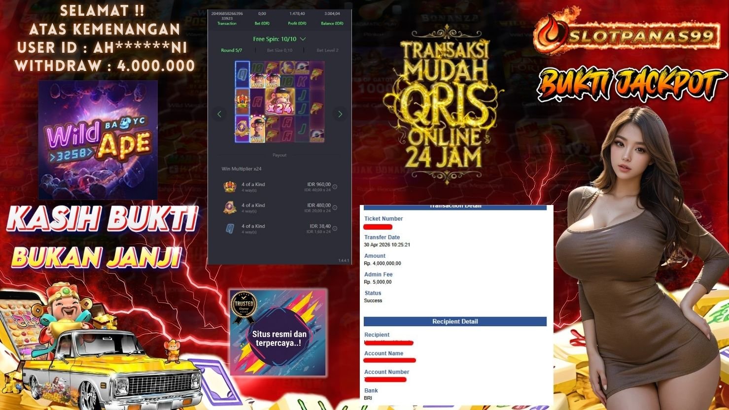 SLOTPANAS99 JACKPOT SLOT WILD APE